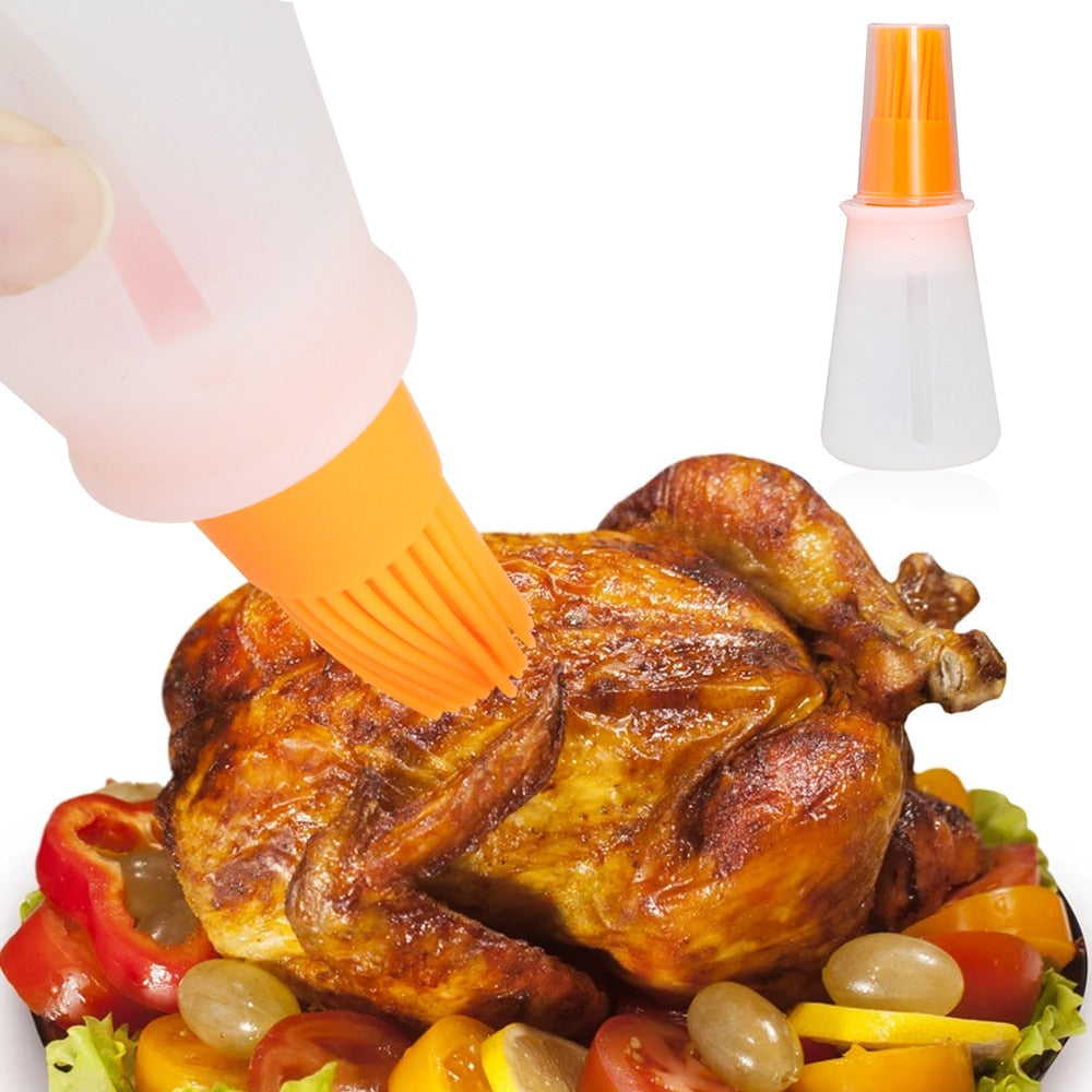 Hitzebeständige Silikonflasche Grillbürste Ölwerkzeug