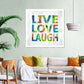 Frendorf | Live Love Laugh In Color Wandkunst