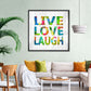 Frendorf | Live Love Laugh In Color Wandkunst