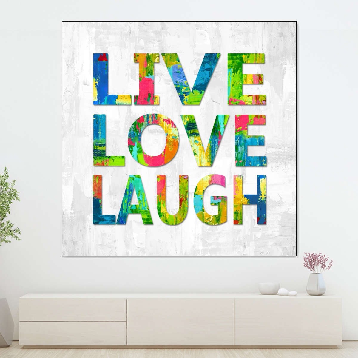 Frendorf | Live Love Laugh In Color Wandkunst