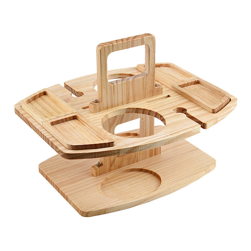 Frendorf | Tragbarer Holz-Picknick-Weintisch – WineNest