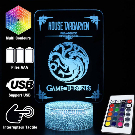 3D Lampe Game Of Thrones Haus Targaryen