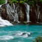 Frendorf | Hraunfossar Wasserfall in Island Wandkunst