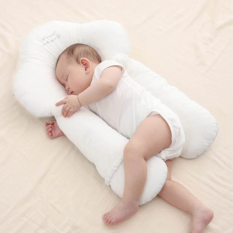 Frendorf | Bio-Baumwolle U-förmiges Baby-Kissen - Weiche & sichere Nackenstütze für Säuglinge, verstellbares Hugbuddy-Design für gemütlichen Schlaf