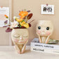 Frendorf | BlushBloom Deko-Blumentopf im Gesicht-Design | Modern & Einzigartig | Für Pflanzen & Deko-Liebhaber