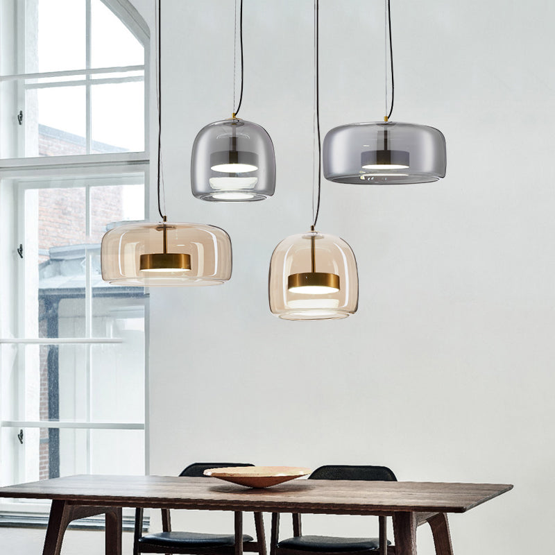 Frendorf | LuminVivo Hotel Glas Pendelleuchte | Modernes Design | Dimmbares LED-Licht