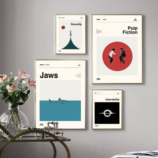 Ikonische Filme Retro Wandkunst Leinwandposter