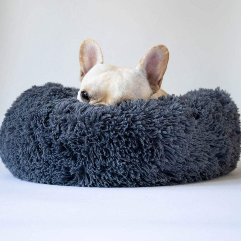 Runder Plüsch Beruhigender Donut Hundebett für kleine bis große Hunde