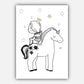 NURSERY Set aus 5 PRINZESSIN Einhorn, So Geliebt, Liebe dich bis zum Mond und Zurück Skandinavische Galerie Wandkunst Drucke Bilder Poster