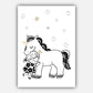NURSERY Set aus 5 PRINZESSIN Einhorn, So Geliebt, Liebe dich bis zum Mond und Zurück Skandinavische Galerie Wandkunst Drucke Bilder Poster