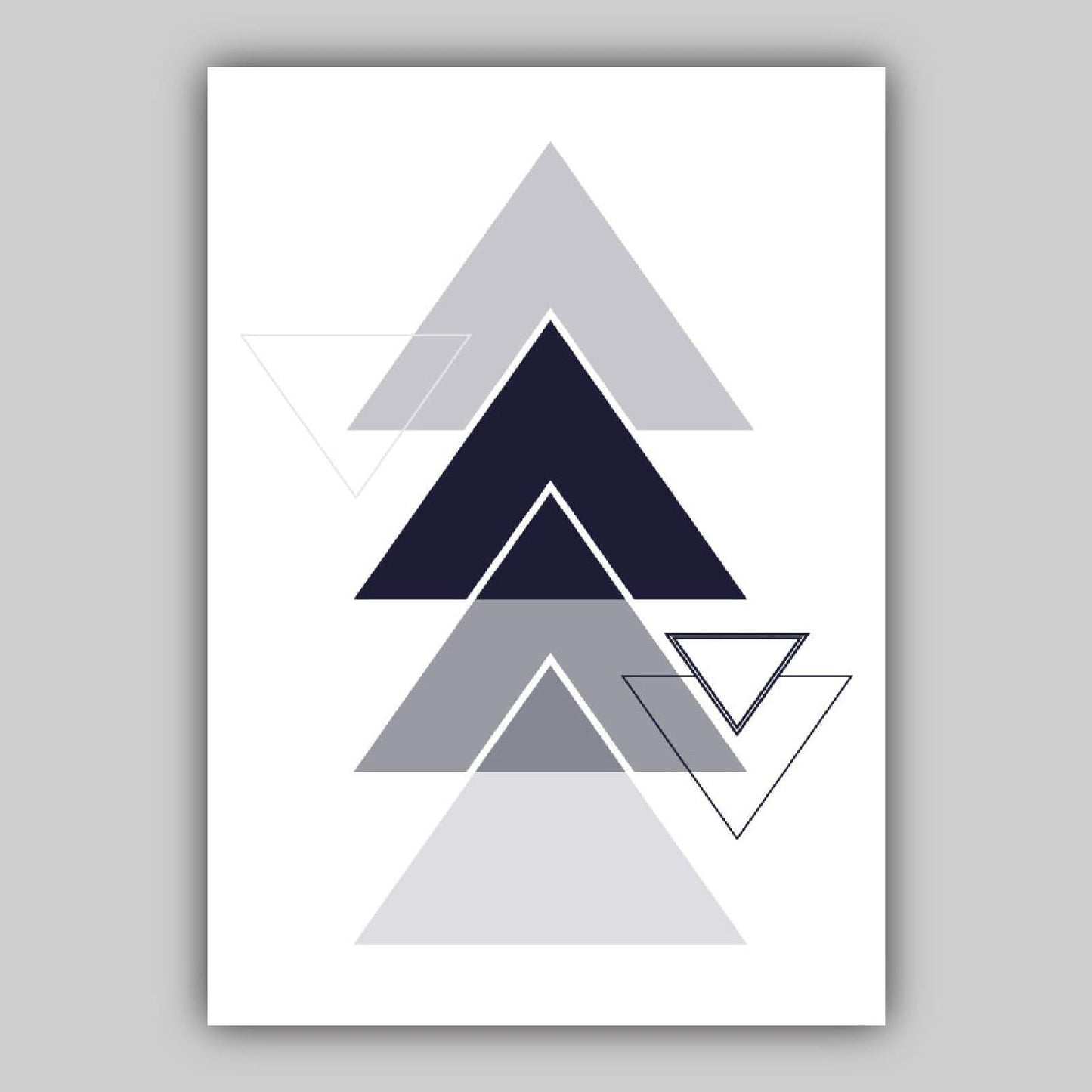 Set von 5 Galerie Wandkunst Marineblau und Grau Kunstdrucke Dschungel Kunstdruck Elefant Löwe Giraffe GEOMETRISCHE Wandbilder Poster Kunstwerke