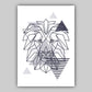 Set von 5 Galerie Wandkunst Marineblau und Grau Kunstdrucke Dschungel Kunstdruck Elefant Löwe Giraffe GEOMETRISCHE Wandbilder Poster Kunstwerke