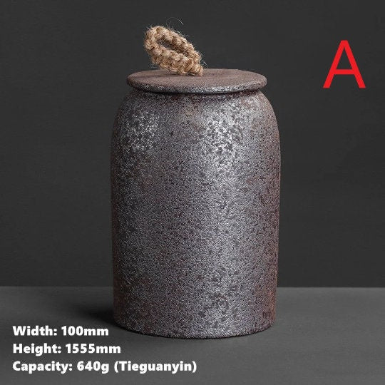 Küche Vintage Aufbewahrungsdose für Kekse und Zucker | Luftdichter Keramiktopf Gong Fu