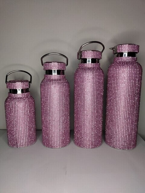 Diamant-Vakuumflasche – tragbare Strass-Diamant-Doppelschicht-Edelstahl-Wasserflasche, Outdoor-Sport, Reisen, Metall-Thermoskanne