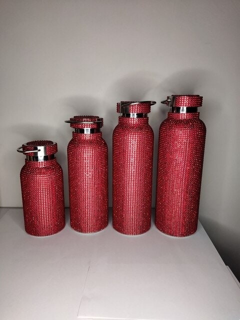 Diamant-Vakuumflasche – tragbare Strass-Diamant-Doppelschicht-Edelstahl-Wasserflasche, Outdoor-Sport, Reisen, Metall-Thermoskanne