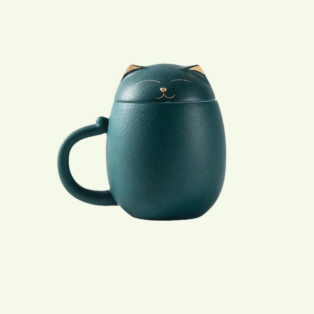 Katzenbecher mit Deckel