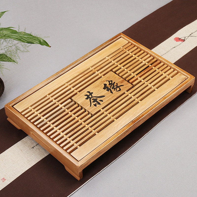 Frendorf | TeaFlow Kung-Fu Teebretttisch | Teetablett mit Wasserspeicher | Traditionelles Design für Teezeremonien & Dekoration