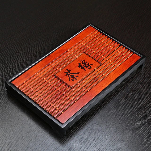 Frendorf | TeaFlow Kung-Fu Teebretttisch | Teetablett mit Wasserspeicher | Traditionelles Design für Teezeremonien & Dekoration