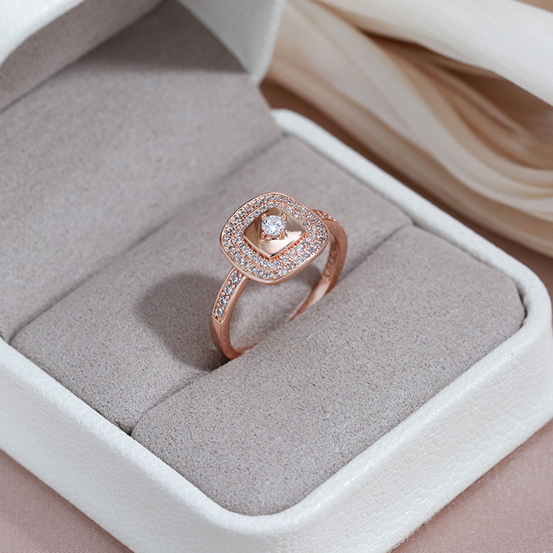 Frendorf | Ring mit hohlen Kristallen in brillantem Gold