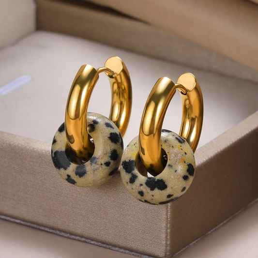 Frendorf | Elegante farblose goldene Ohrringe