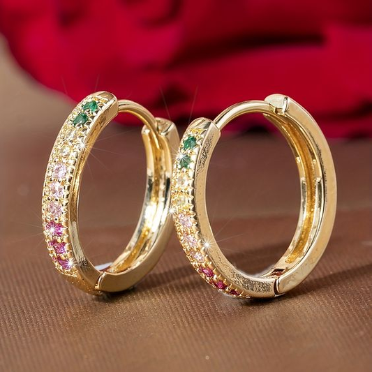 Frendorf | Elegante Farbige Zirkonia Creolen