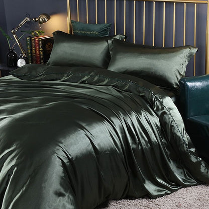 Frendorf | SilkDrea Luxus Satin Bettwäsche Set | 4-teilig | Bettbezug, 2 Kissenbezüge, Spannbettlaken