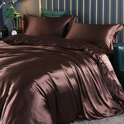 Frendorf | SilkDrea Luxus Satin Bettwäsche Set | 4-teilig | Bettbezug, 2 Kissenbezüge, Spannbettlaken