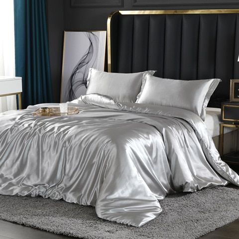 Frendorf | SilkDrea Luxus Satin Bettwäsche Set | 4-teilig | Bettbezug, 2 Kissenbezüge, Spannbettlaken