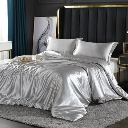 Frendorf | SilkDrea Luxus Satin Bettwäsche Set | 4-teilig | Bettbezug, 2 Kissenbezüge, Spannbettlaken