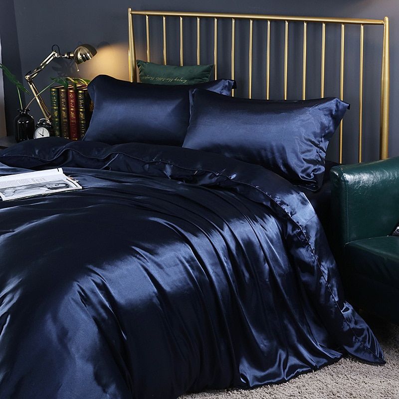 Frendorf | SilkDrea Luxus Satin Bettwäsche Set | 4-teilig | Bettbezug, 2 Kissenbezüge, Spannbettlaken