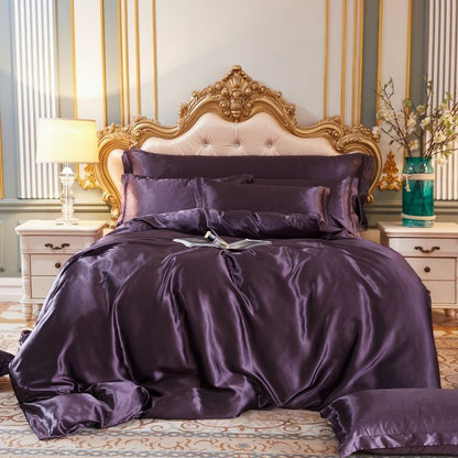 Frendorf | SilkDrea Luxus Satin Bettwäsche Set | 4-teilig | Bettbezug, 2 Kissenbezüge, Spannbettlaken