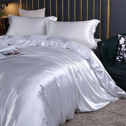 Frendorf | SilkDrea Luxus Satin Bettwäsche Set | 4-teilig | Bettbezug, 2 Kissenbezüge, Spannbettlaken