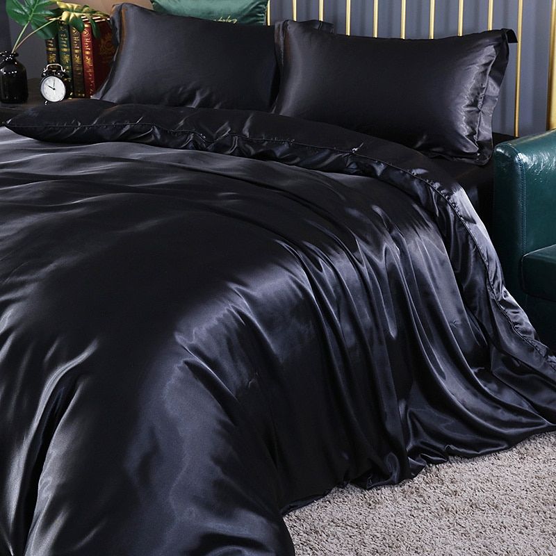 Frendorf | SilkDrea Luxus Satin Bettwäsche Set | 4-teilig | Bettbezug, 2 Kissenbezüge, Spannbettlaken