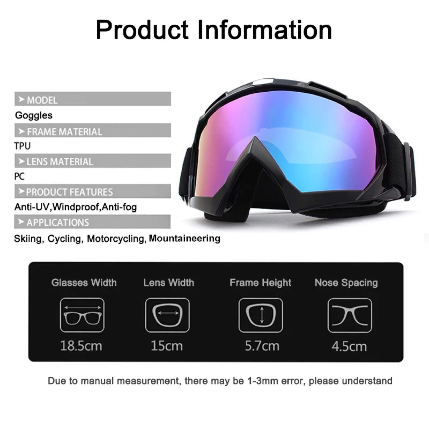 Frendorf | Schneeskisportbrille Snowboard am besten bewertete Sonnenbrille für Männer und Frauen Damen