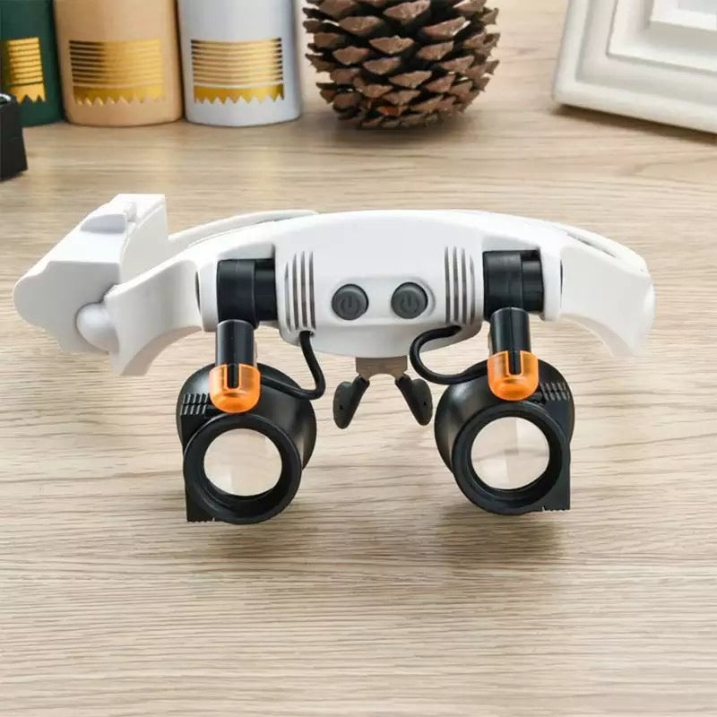 Frendorf | Juwelier Kopfband Vergrößerungsglas 8 Linse LED Licht Brille