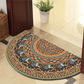 Runde Mandala Teppich - Dicke rutschfeste Matte, maschinenwaschbar, perfekt für Wohnzimmer, Flur und draußen – Polyester
