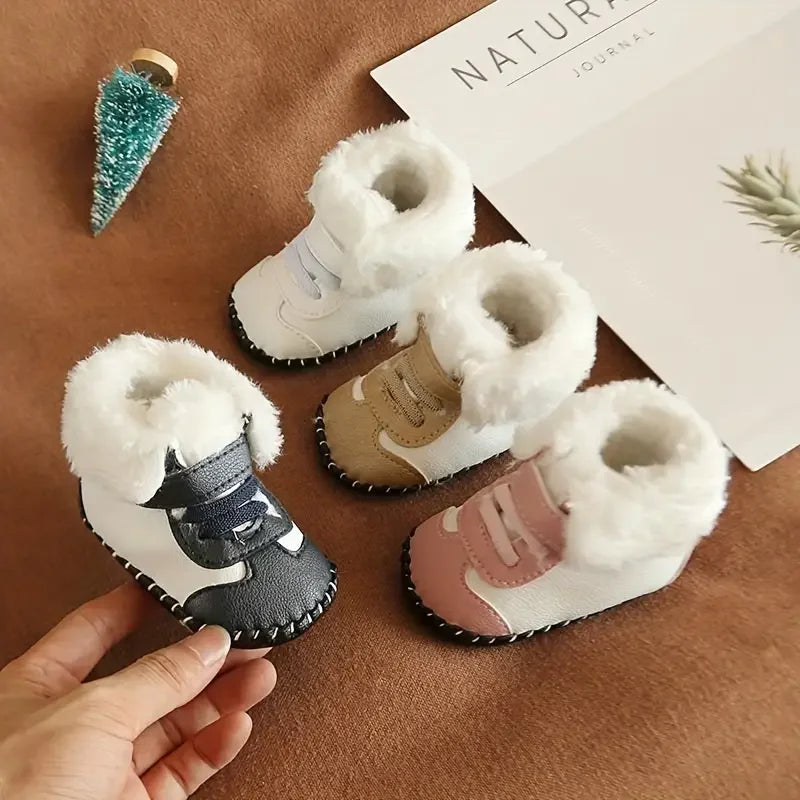 Frendorf Baby Winterstiefel | Samtweich, Warm gefüttert und Anpassbarer Klettverschluss für Kleinkinder