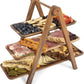Frendorf | 3-Tierige Servierleiter - Charcuterie-Bretter - Holzservierplatten