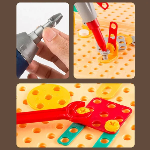 Frendorf | Kinder Elektrische Bohrmaschine Puzzle Werkzeugkasten