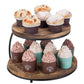 Frendorf | Brennholz Cupcake Halter Stand mit schwarzem Metallrahmen