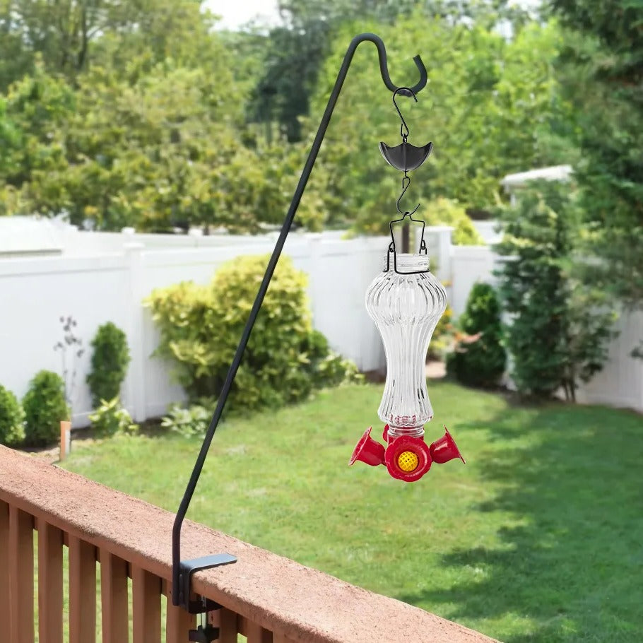 Frendorf | Blumen Glas Kolibri-Futterspender mit Ameisenmoat