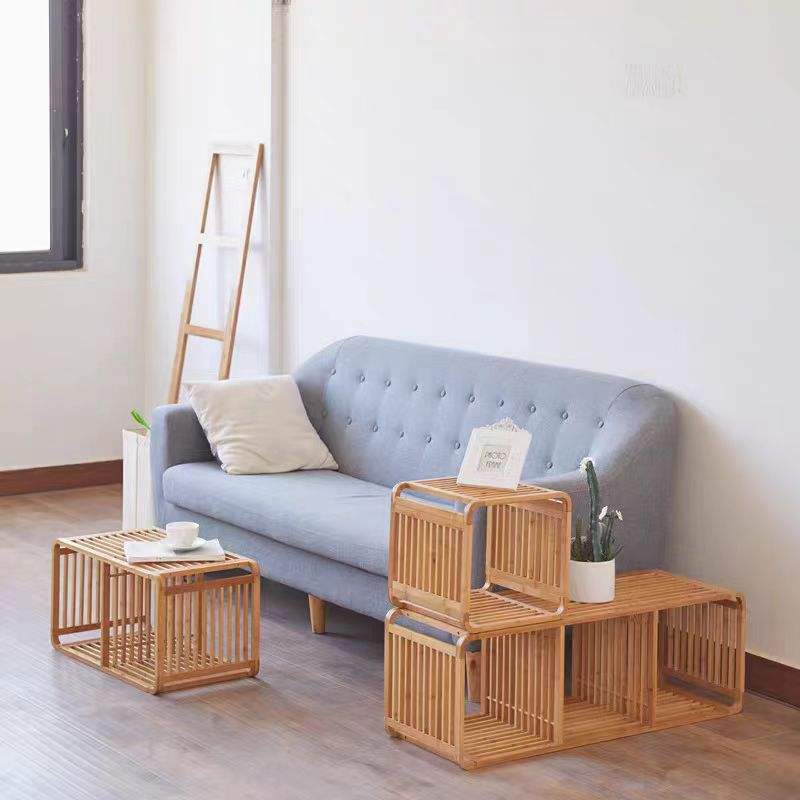 Frendorf | Bambus mehrschichtiger Radianz Speicherregal Haushalts-Schreibtischregal Multifunktionales Blumenregal Speicherregal