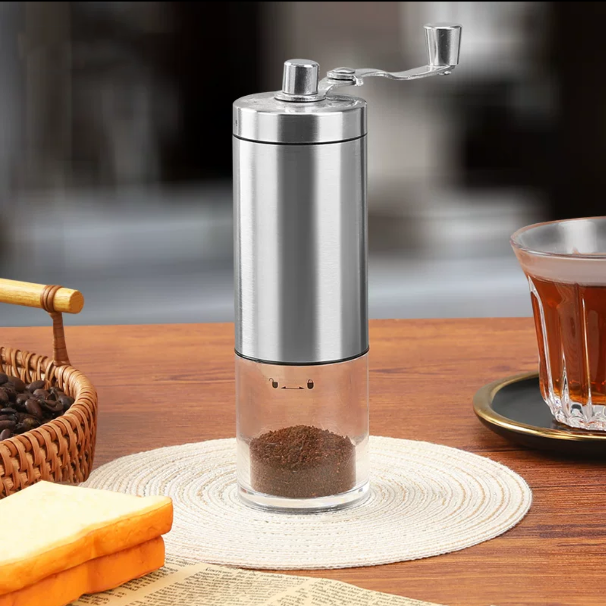 Frendorf | Edelstahl konische Mahlstein Mehlmühle manuelle Kaffeemühle mit einstellbaren Einstellungen