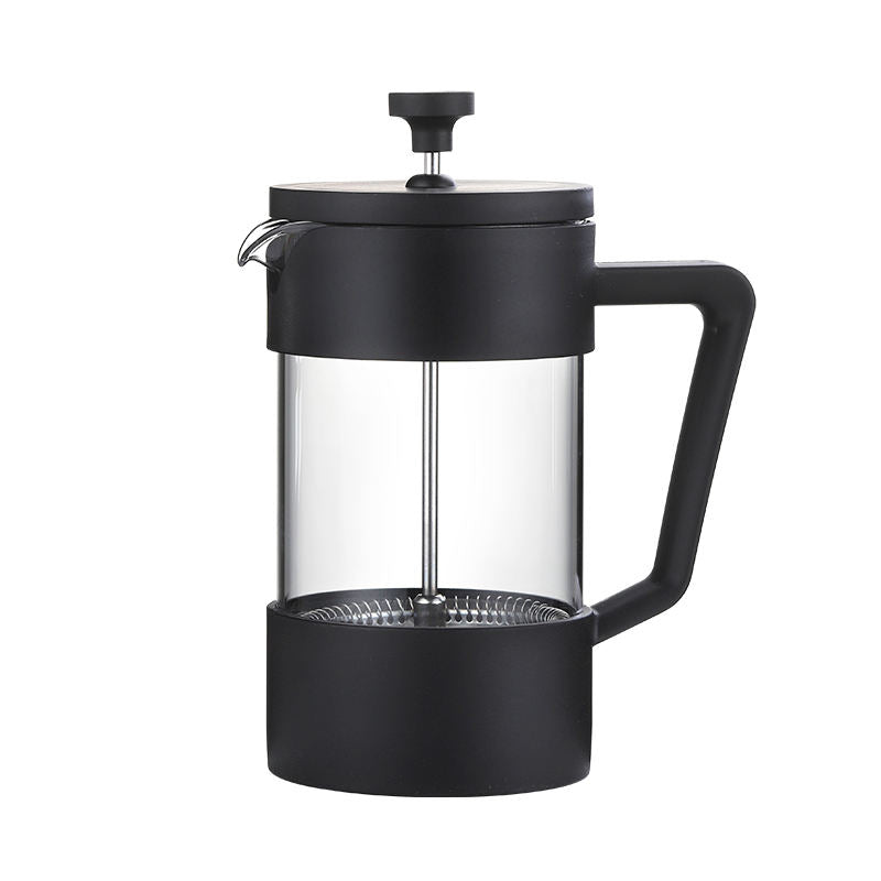 Frendorf | Kaffee Tee 1000ml French Press Kunststoff Schwarz Hitzebeständiges Borosilikatglas French Press Kaffeezubereiter