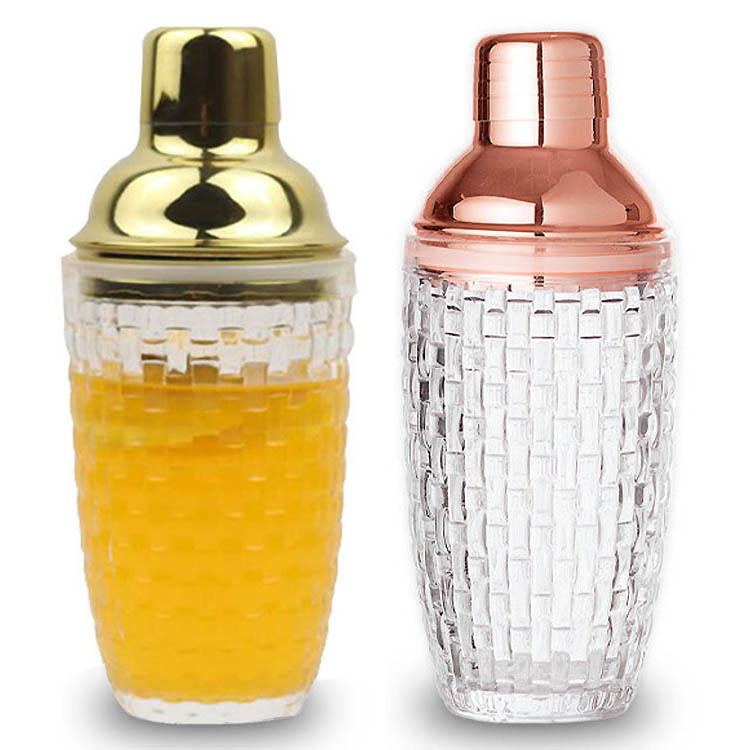 Frendorf | 400ml Gold Deckel Muster Cocktail Shaker