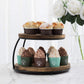 Frendorf | Brennholz Cupcake Halter Stand mit schwarzem Metallrahmen