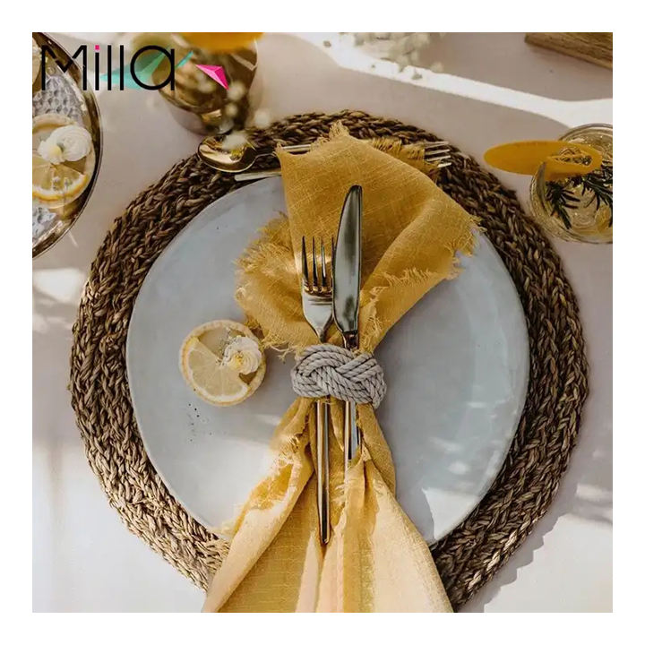 Frendorf | 100% Baumwolle Pastoral Serviette 42x42cm Golden Gelb