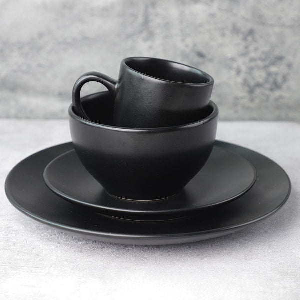 Frendorf | 12"Ess Teller schwarz Ethnic