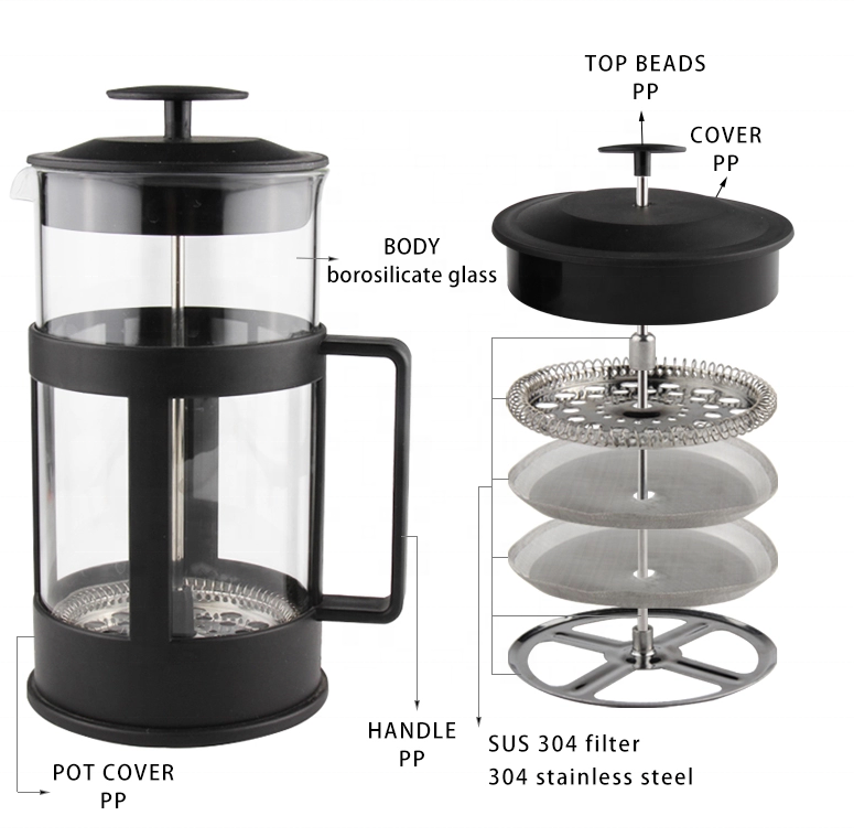 Frendorf | Glas Fench Press Kaffeezubereiter 600ml