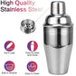 Frendorf | Cocktail Shaker Set Silber Barkeeper - Professionelles Edelstahl Barwerkzeug Set mit Zubehör zum Mixen von Getränken zu Hause oder in der Bar - 750ml Kapazität
